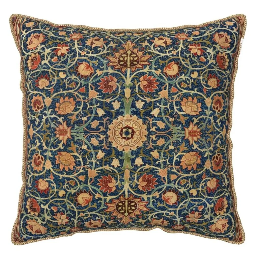 Vintage Floral Velvet Decorative Velvet Throw Pillow Cover 18x18 In…